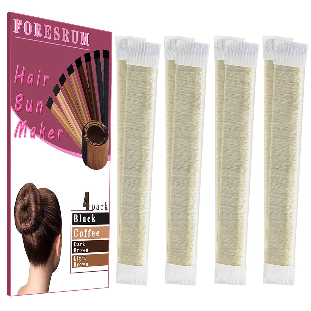 4 Pcs Magic Donut Hair Accessory - Ballet Bun Maker for Women and Kids
