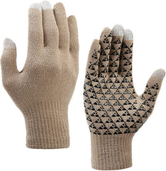 Winter Gloves Women, Knit Touch Screen Thermal Full Fingers Gloves Winter for Exercise Hiking Driving Running