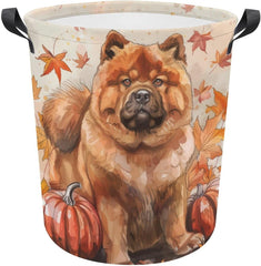 Fall Dog Laundry Hamper Cute West Highland White Terrier Dog Hampers for Laundry Dirty Clothes Basket Organizer Room Decor
