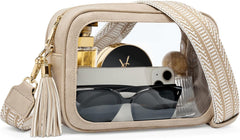 Clear Bag for Stadium Events, Clear Purse Stadium Approved Crossbody Bag for Concerts Sports Festivals Events Women