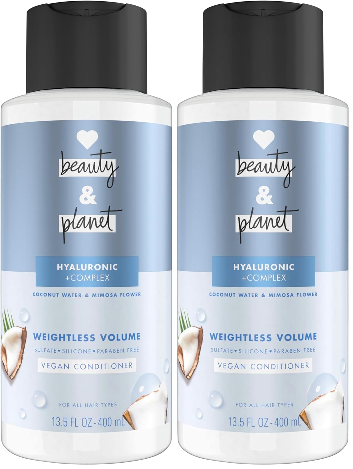 Love Beauty and Planet Weightless Volume Conditioner with Hylauronic acid Coconut Water & Mimosa Flower for Thin and Fine Hair Care 13.5 oz
