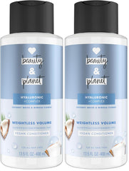 Love Beauty and Planet Weightless Volume Conditioner with Hylauronic acid Coconut Water & Mimosa Flower for Thin and Fine Hair Care 13.5 oz