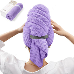 YFONG Large Hair Towel Wrap for Women, Soft Microfiber Hair Towel for Curly Hair, Fast Drying Hair Turbans with Elastic,Hair Drying Towel Wrap for Hair Care Anti Frizz 26.3" X 40" (Dark Gray)