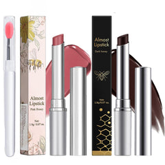 Honey Noir Black/Pink Honey Lipstick, Tinted Sheer Hydrating Lip Gloss for All Skin Tones - Moisturizing Lip Color, Non-Sticky, Long-Lasting Glossy Lip Tint for A Smooth (1PC-Pink)