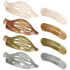 8 Pcs Flat Hair Clips, Neutral Color Flat Claw Clips 2 Styles Hair Claws for Women Girls Thin Hair French Hair Barrettes Accessories