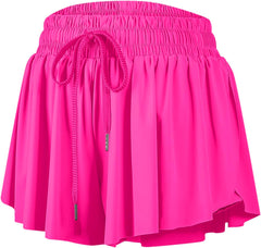 Blaosn Flowy Athletic Shorts for Women Gym Yoga Workout Running Short Pants Tennis Skirt Sweat Skort Casual Summer Clothes