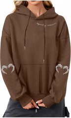 Halloween Sweatshirts for Women Oversized Long Sleeve Pullover Hoodies Casual Graphic Printed 2025 Trendy Hoodies