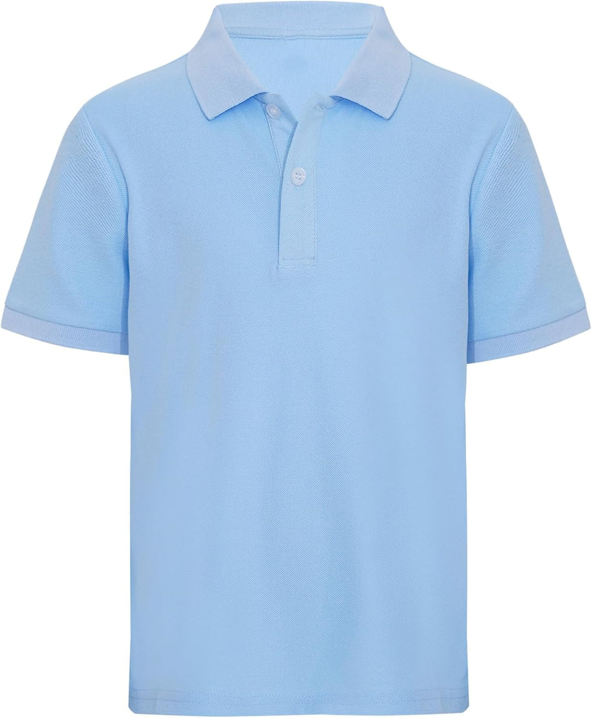 Kids Boys Shirt School Uniform Shirts Short Sleeve Button Closure T Shirt Casual Solid Color Pullover Top