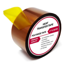 Heat Tape for Sublimation, 4 Rolls 10mm x 108ft, Heat Transfer Tape, Heat Resistant Thermal Tape for Heat Press, Soldering, and Circuit Boards, High Temp Polyimide Tape, No Residue