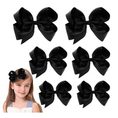 Red Hair Bows For Girls and Toddler - 6 pcs Red Bow 6 inch ×2, 4 inch ×2, 3 inch ×2 …