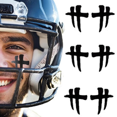 60 Pairs Eye Black Temporary Tattoos, Sports Face Eye black Temporary Tattoos for Baseball Football Softball Themed Party Birthday Party Supplies (Mix)
