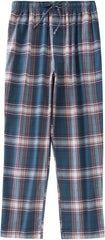 Mens Pajama Pants Soft Warm Plaid Lounge Pj Bottom Big and Tall Drawstring Elastic Waist Comfy Sleepwear Cozy Clothes