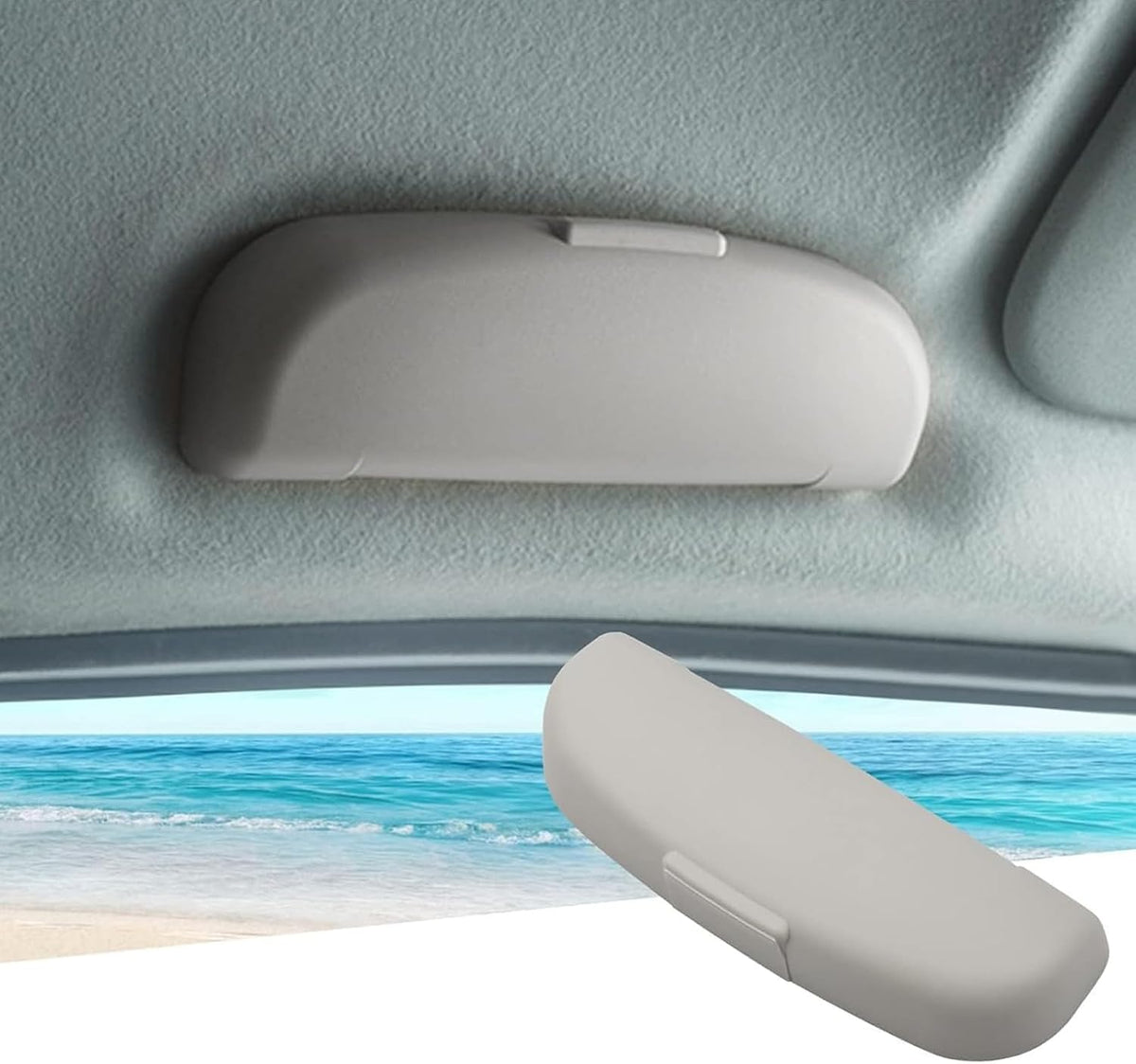 for Peugeot 308 308SW 3008 508 508L Car Glasses Case Sunglasses Holder ABS Front Glasses Box Organizer Cage Eyeglasses Storage Box Organiser Sun Visor Interior Accessories(A/Gray)