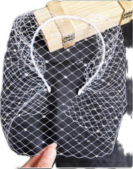 Women's Mesh Face Masks Full Diamond Headpieces Dinner Parties Party Hair Accessories Veils Face Mask Headveil