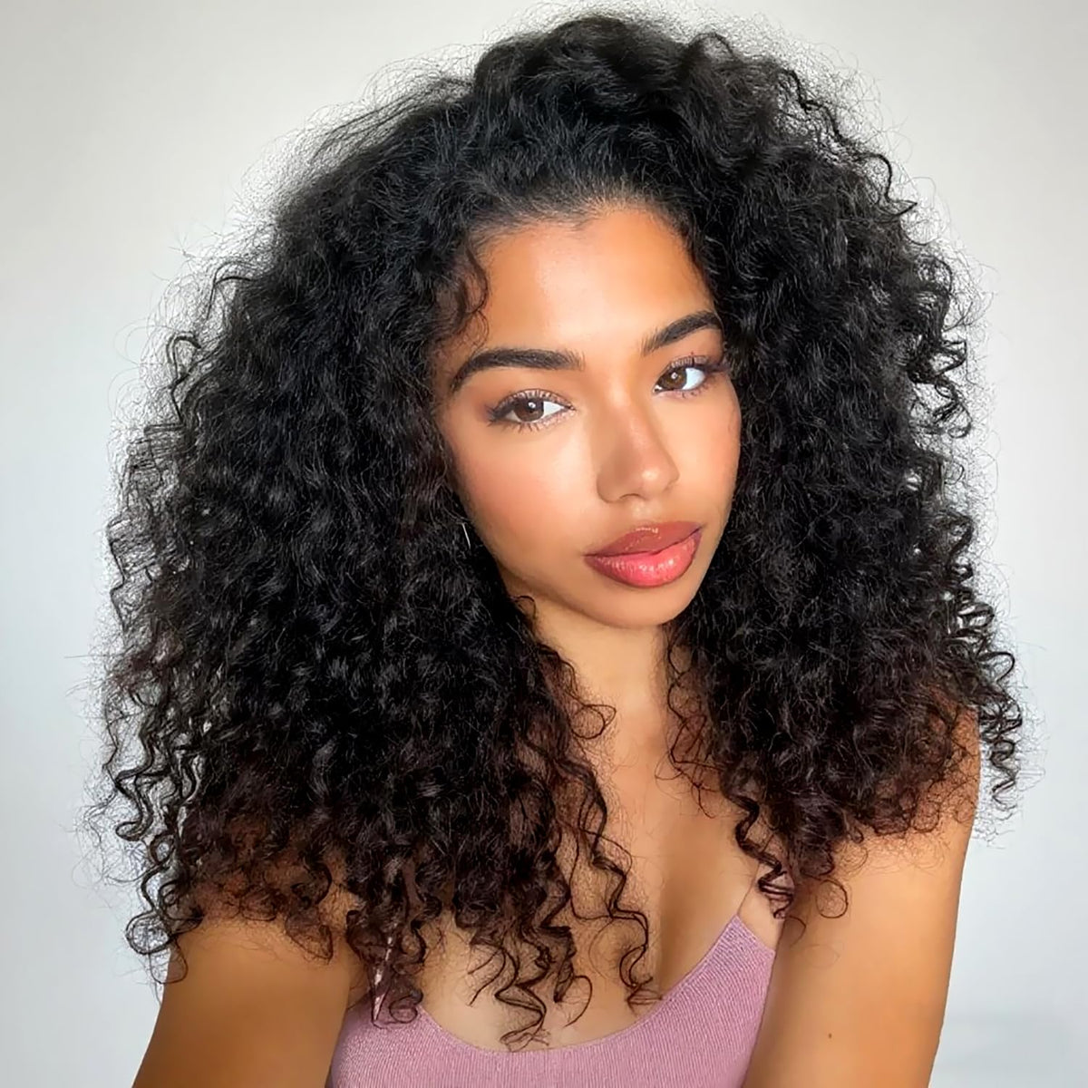 Half Wig Human Hair Deep Wave 20 Inch 3 In 1 Seamless Flip Over Half Wigs Human Hair Glueless Wear and Go Wigs for Black Women Curly Half Wig Headband Wig Beginner Friendly 180% Density Natural Black