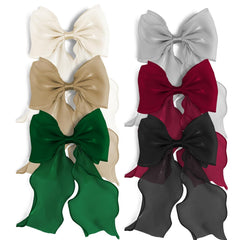 Bow Hair Clips for Women, Large Shiny Mint Green Bow Hair, French Long Tail Bows Hair Clip, Coquette Bows Hair Accessories for Girls