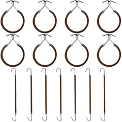Hotop 15 Pieces Elastic Hook Hair Tie Styling Ponytail Holder Hooks Cord for Curly Long Hair(Black)