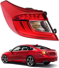 Passenger Side Tail Light Assembly Compatible with Honda Accord 2018 2019 2020 2021, Right Tail Lamp Set, Rear Outer Taillamp Replacement HO2805118