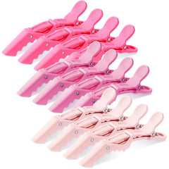 Havawish 12 Pcs Alligator Clips for Hair Styling Matte Alligator Crocodile Clips for Women Hair Sectioning(Black)