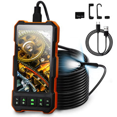 Epicmate Triple Lens Sewer Inspection Camera-Endoscope Camera with Light 50 ft, 5" IPS Sewer Snake Camera with Lights 1080P Industrial Borescope, IP67 Waterproof Plumbing Pipe Snake Camera(32G Card)