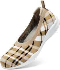 Women's Flats Slip On Go Walk Shoes for Women Comfortable Walking Sneakers Knit Low Wedge Dressy Ballet Shoes Zapatos para Mujer