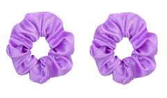 Women Teen Girls Satin Scrunchies Hair Accessories Elastic Hair Ponytail Holder Hair Tie - Set of 2 (Green)