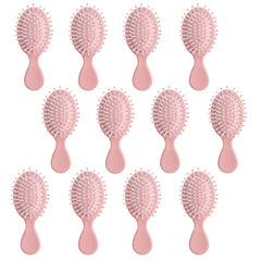 12 Pack Mini Hair Brush Bulk, Wet Hair Brush for Travel, Mini Brush for Most Hair Types, Travel Brushes, Bridesmaid Gifts