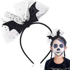 BELSITA Halloween Headbands Pumpkin Bow Design Hair Bands Happy Halloween Party Hair Accessories for Kids Women Cute Pumpkin Mesh Headwear Hair Hoop for Fall Hair Decorations