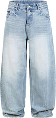 Aelfric Eden Washed Baggy Jeans Wide Leg Pants for Women Men Straight Leg Casual Loose Unisex Streetwear Y2K Denim Jeans