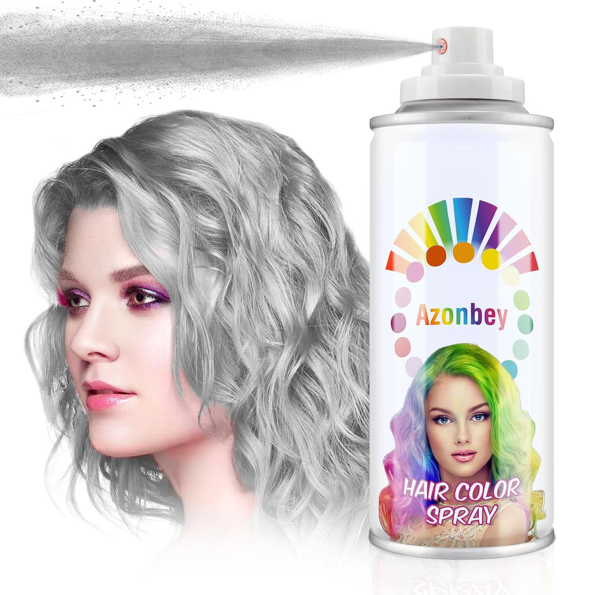 Black Hair Spray,Temporary Hair Color Wax,Azonbey Hair Wax Dye Pomades,Washable Root Touch Up Hair Color Natural Hair Dye for Party,Hollowen,Cosplay. (Black, 120ml)