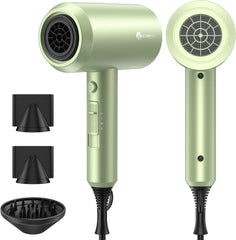slopehill Professional Ionic Hair Dryer, Powerful 1800W Fast Drying Low Noise Blow Dryer with 2 Concentrator Nozzle 1 Diffuser Attachments for Home Salon Travel