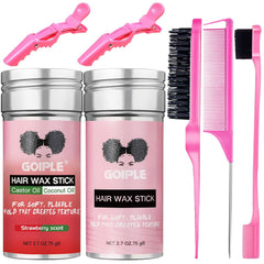 Wax Stick for Hair, Pomade Long-Lasting Wax, Smoothing & Slick Stick for Wigs, Styling Waxes for Fly Away & Edge Frizz Hair (2.7 oz)