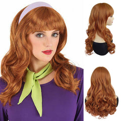 GNIMEGIL Short Wine Red Wigs for Women with 27 inch Long Ponytail in Deep Burgundy Wig with Bangs Trendy Hair Accessory Megara Wigs with Hair Extensions Ponytail Halloween Costume Dark Cherry Red Wig