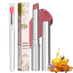 Honey Noir Black/Pink Honey Lipstick, Tinted Sheer Hydrating Lip Gloss for All Skin Tones - Moisturizing Lip Color, Non-Sticky, Long-Lasting Glossy Lip Tint for A Smooth (1PC-Pink)