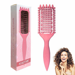 Curly Hair Brush for Curly Hair, Curl Defining Brush for Styling and Defining Curls for Women and Men, Wet or Dry Hair (Green)