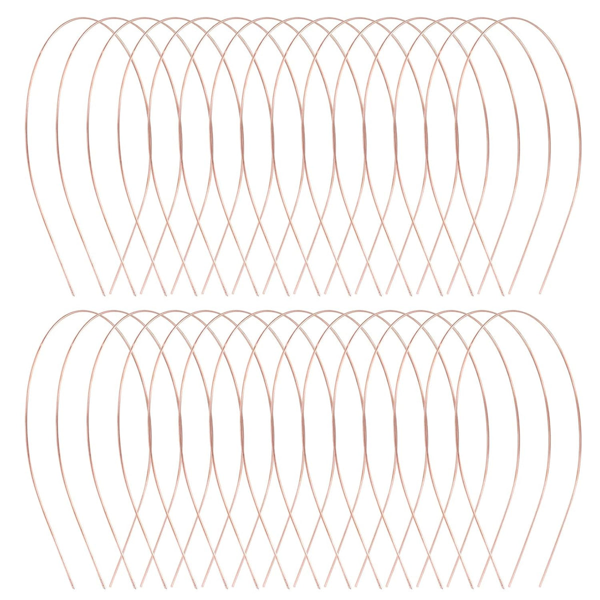 Lawie 30 Pack Bulk 1.2MM Silver Thin Plain Blank Hard Wire Round Base Metal Headbands Skinny Men Hair Bands Clasps Tiara Crown Hair Holder DIY Arts and Crafting Headpiece Accessories for Women