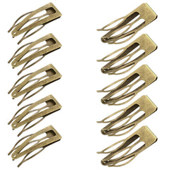 Chinco 24 Pcs Double Grip Hair Clips Metal Snap Clips Women Barrettes for Hair Making, Salon Supplies(Gun Black,2 Inch)
