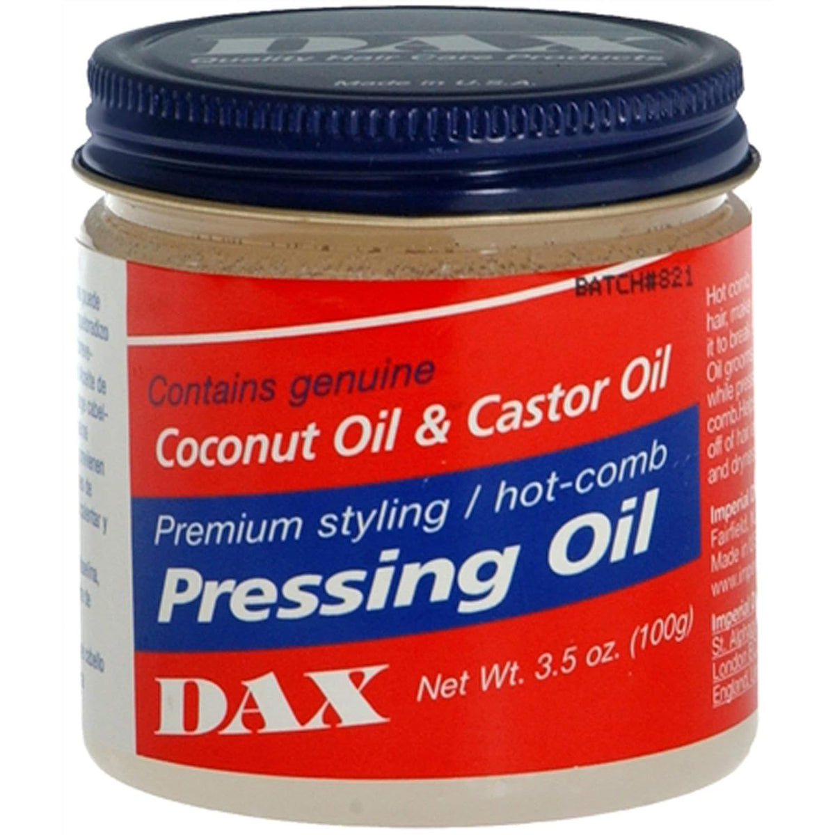 Dax pomades Pressing Oil, 3.5 Ounce