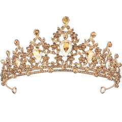 CIEHER Pink Crown Crystal Tiaras for Women Princess Crown Pink Tiara for Birthday Wedding Halloween