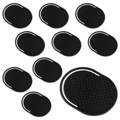 Pocket Palm Combs, Massager Hair Brush Comb Palm Combs for Men Beard Brush, Black pocket brush (4 Pcs Finger Type)