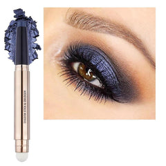 Eyeshadow Stick Makeup Cream Smooth Shimmer Eyeshadow Pencil, Hypoallergenic Waterproof Long Lasting Eye Shadow Highlighter Stick Midnight Black # 18
