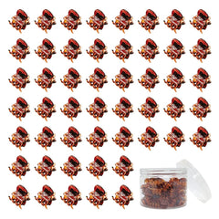 50 PCS Mini Hair Claw Clips， Bangs Strong Grip Multifunction Clamp Clips. (Black + Transparent white + brown)