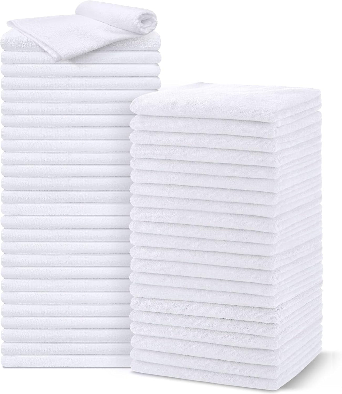 Salon Towels 24 Pack, Microfiber Barber Towels Bulk, (16x29 inches) Hair-Drying Cloth Super Soft Black Hand Cloth for Gym, Bath, Spa Use and Home Beauty Care(Not Bleach Proof)
