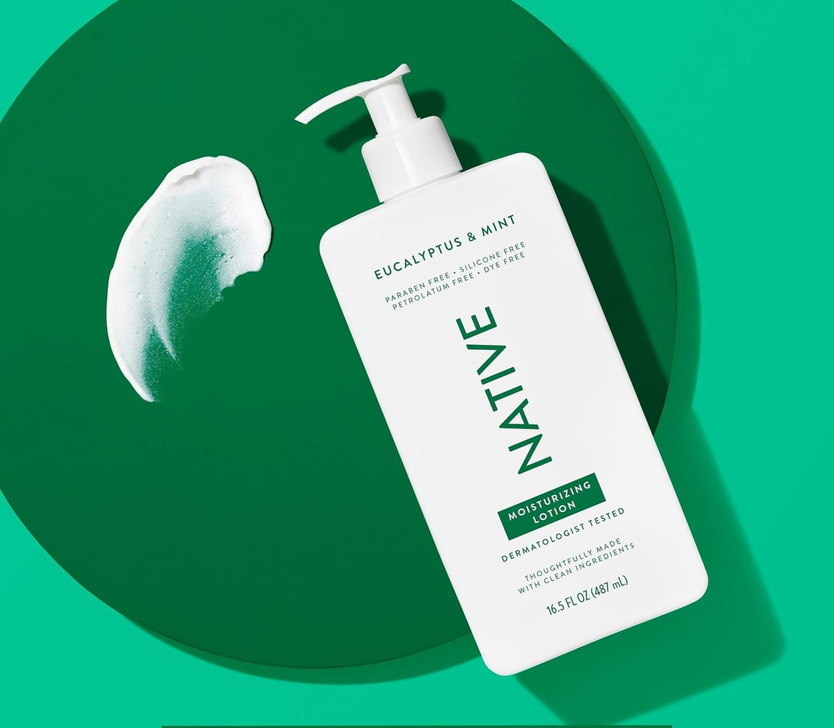 Native Body Lotion Contains Naturally Derived Plant-Based Moisturizers for Women and Men | Restores Dry Skin, Cucumber & Mint, 16.5 fl oz