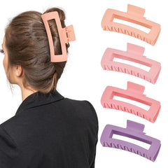 4 Pack 5 Inch Extra Large Non-slip Big Claw Clips for Thick, Long Hair - Jumbo Claw Clips Hair Accessories for Women and Girls