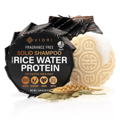 Viori Hidden Waterfall Shampoo Bar - Made with Rice Water for Hair Growth - Handcrafted Sulfate Free Shampoo