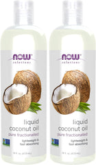NOW Foods Solutions, Liquid Coconut Oil, Light and Nourishing, Promotes Healthy-Looking Skin and Hair, 16-Ounce