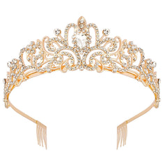 Didder Silver Crystal Tiara Crown Headband Princess Elegant Crown with combs for Women Girls Bridal Wedding Prom Birthday Party