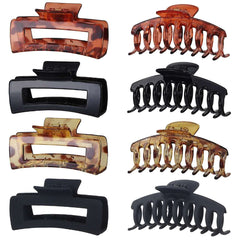 laxizar Claw Clip Hair Clip 8 Pack 4.3 Ihch Rectangular Hair Clips for Women Girls Large Hair Jaw Clips Hair Clamps