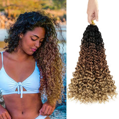 ENBEAUTIFUL 18 Inch 8 Packs Curly Crochet Hair For Black Women Gogo Curl Crochet Hair Beach Curl Water Wave Deep Wavy Braids Hair Extensions(18inch, 8packs, 1b)